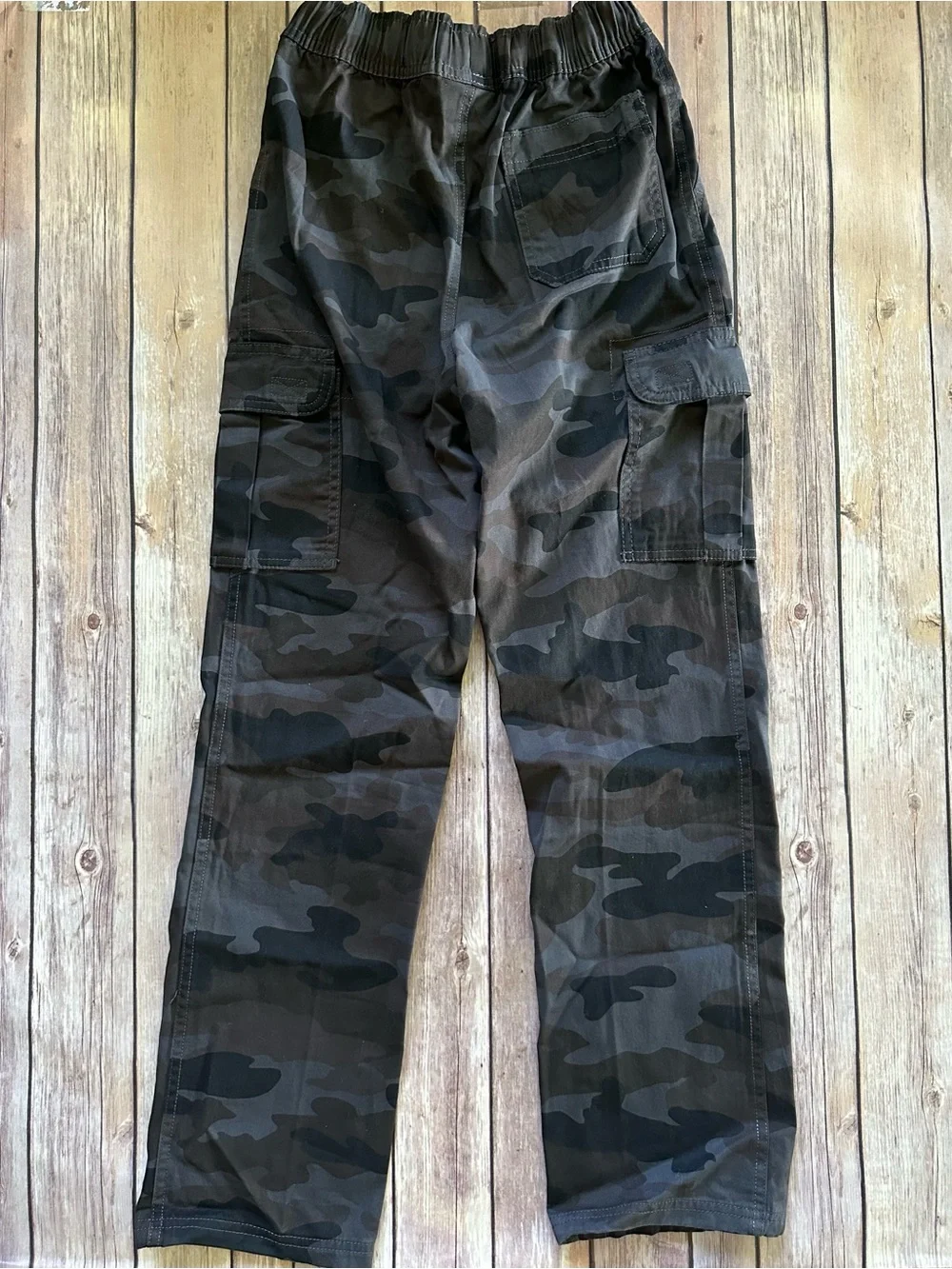 The Children's Place Black and Gray Camo Cargo Pants